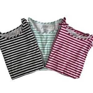 Croft & Barrow Sleeveless Striped 3 piece Tank Top Set Croft & Barrow Bundle W17